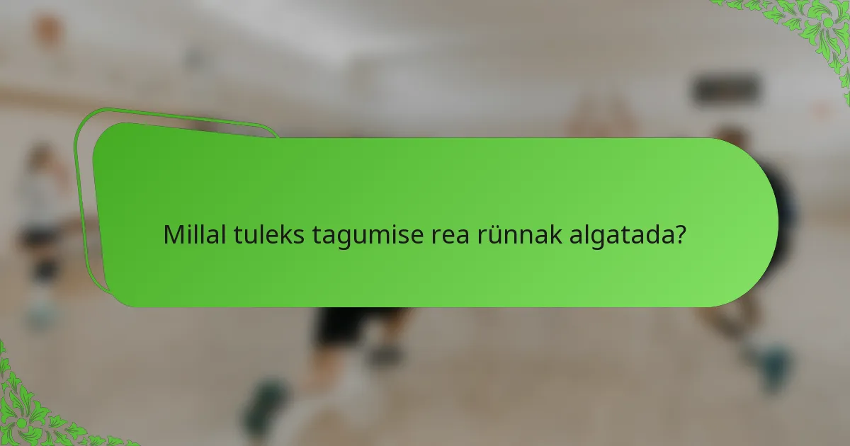 Millal tuleks tagumise rea rünnak algatada?